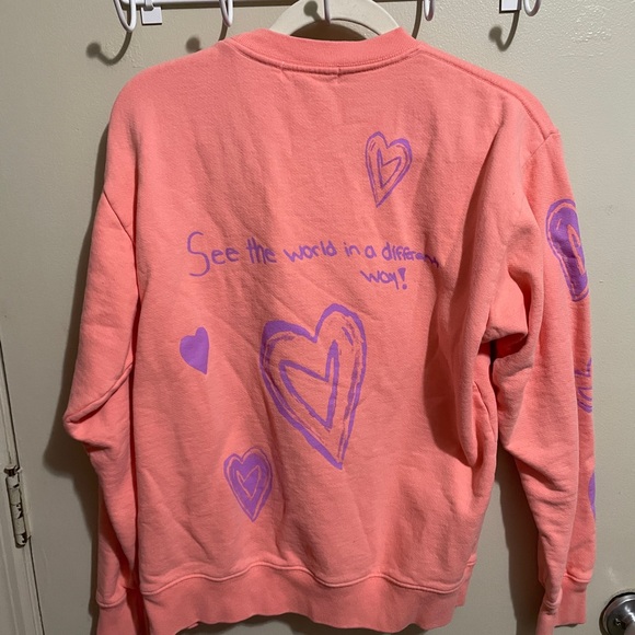 KIDS WORLDWIDE Pink Hearts Sweatshirt - Picture 4 of 4